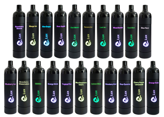 Lux 50mg Nicotine Rainbow LED Vape MSDS 21 Fruit Flavored