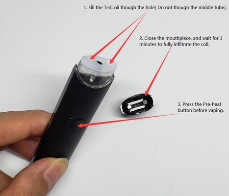 1ml THC Vape Device Bar 270mah Rechargeable Battery Anti Leaking