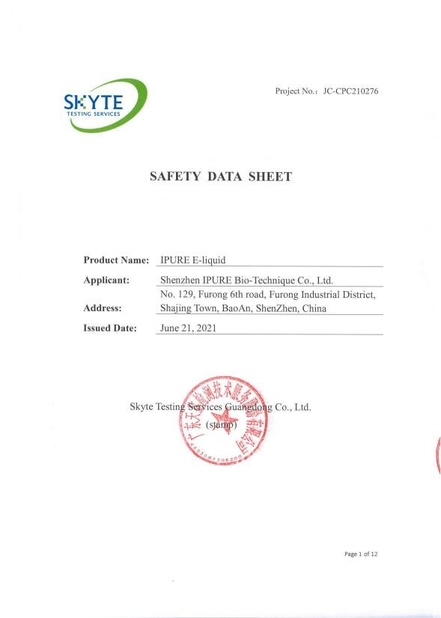 China Shenzhen Umighty Vape Technology Co., Ltd. certification